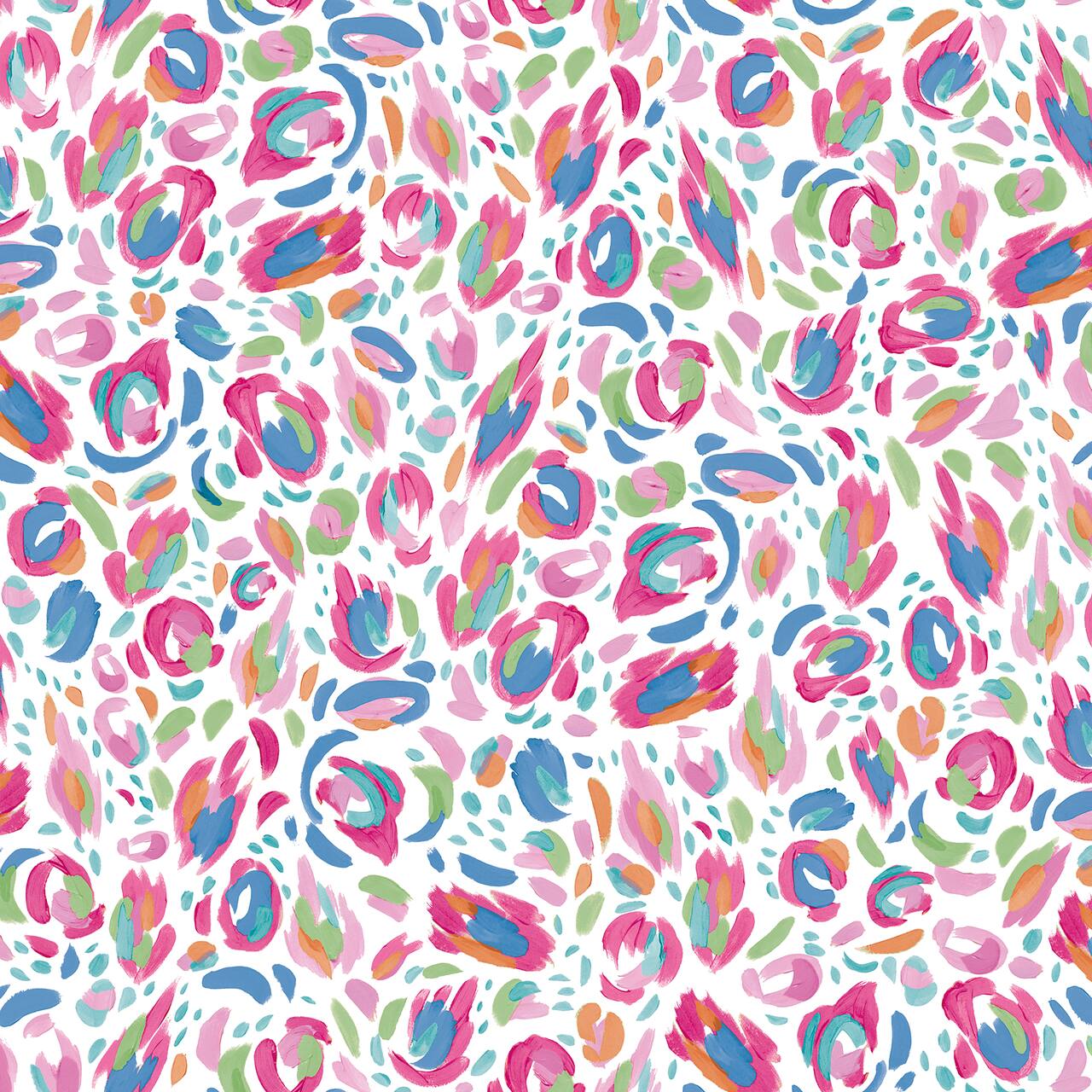 RoomMates Red Multi Brushstroke Leopard Peel & Stick Wallpaper